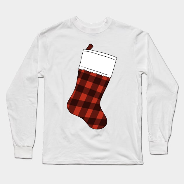 Plaid Stocking Long Sleeve T-Shirt by RachWillz